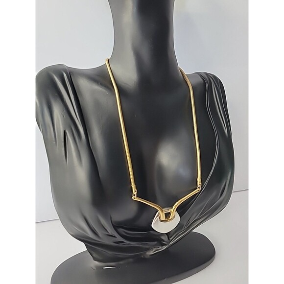 Vintage Amway Necklace Rope Chain Gold Tone Silver Tone Pendant Jewelry Costume - Picture 9 of 14